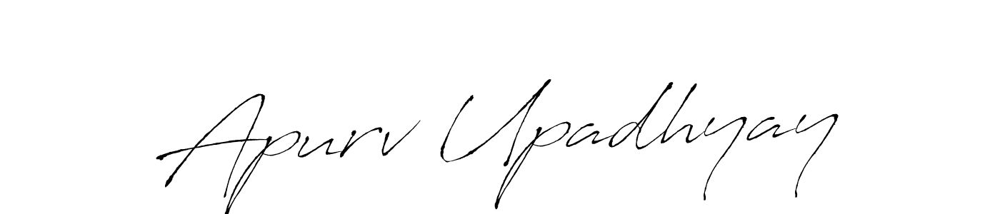 Antro_Vectra is a professional signature style that is perfect for those who want to add a touch of class to their signature. It is also a great choice for those who want to make their signature more unique. Get Apurv Upadhyay name to fancy signature for free. Apurv Upadhyay signature style 6 images and pictures png