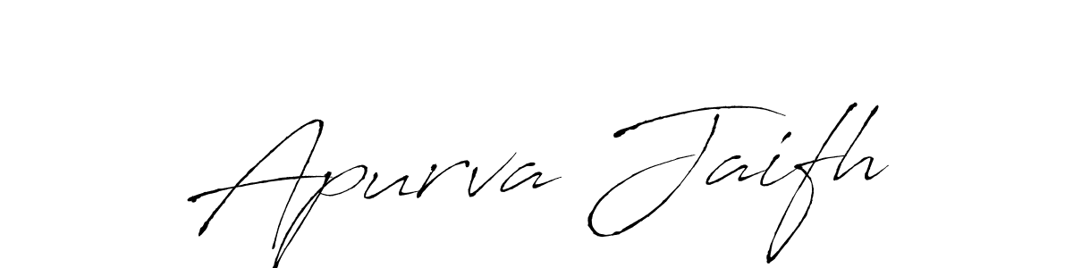 How to make Apurva Jaifh name signature. Use Antro_Vectra style for creating short signs online. This is the latest handwritten sign. Apurva Jaifh signature style 6 images and pictures png
