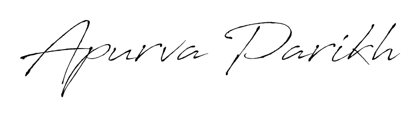 A sleek calligraphic signature for name Apurva Parikh utilizing Antro_Vectra styling. Great for adding personal signatures to photos and art. Apurva Parikh signature style 6 images and pictures png