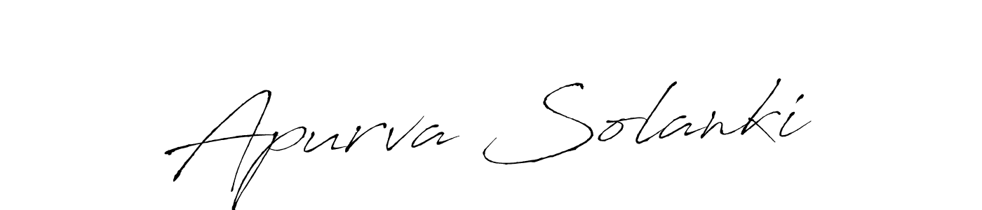 Create a beautiful signature design for name Apurva Solanki. With this signature (Antro_Vectra) fonts, you can make a handwritten signature for free. Apurva Solanki signature style 6 images and pictures png