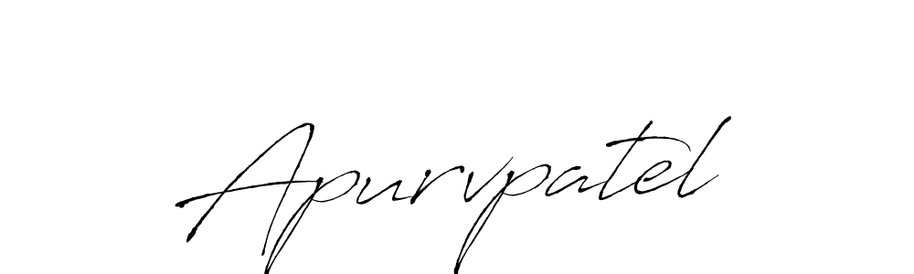 How to make Apurvpatel name signature. Use Antro_Vectra style for creating short signs online. This is the latest handwritten sign. Apurvpatel signature style 6 images and pictures png