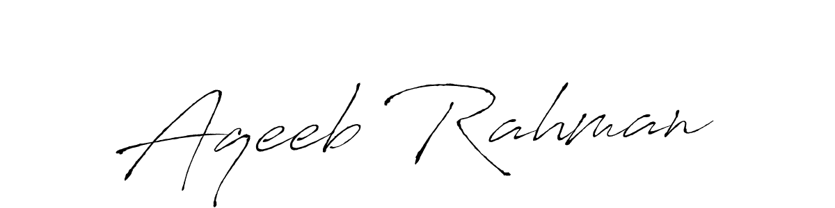 Create a beautiful signature design for name Aqeeb Rahman. With this signature (Antro_Vectra) fonts, you can make a handwritten signature for free. Aqeeb Rahman signature style 6 images and pictures png