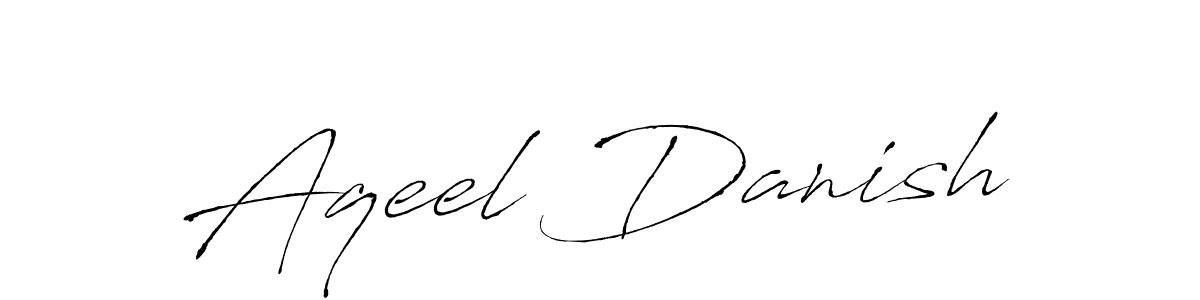 Make a beautiful signature design for name Aqeel Danish. With this signature (Antro_Vectra) style, you can create a handwritten signature for free. Aqeel Danish signature style 6 images and pictures png
