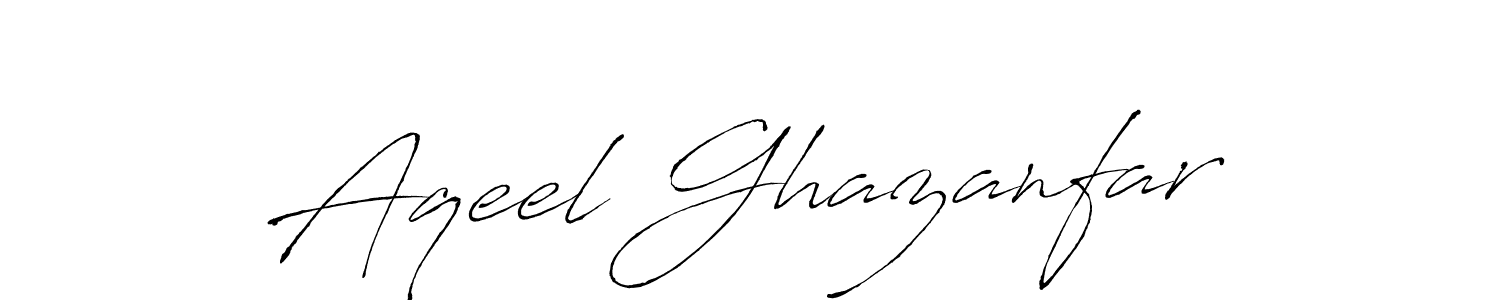 Also we have Aqeel Ghazanfar name is the best signature style. Create professional handwritten signature collection using Antro_Vectra autograph style. Aqeel Ghazanfar signature style 6 images and pictures png