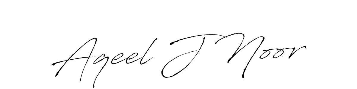 Aqeel J Noor stylish signature style. Best Handwritten Sign (Antro_Vectra) for my name. Handwritten Signature Collection Ideas for my name Aqeel J Noor. Aqeel J Noor signature style 6 images and pictures png