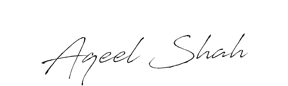 Aqeel Shah stylish signature style. Best Handwritten Sign (Antro_Vectra) for my name. Handwritten Signature Collection Ideas for my name Aqeel Shah. Aqeel Shah signature style 6 images and pictures png