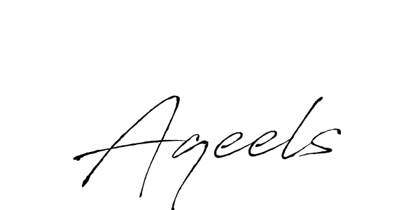 Use a signature maker to create a handwritten signature online. With this signature software, you can design (Antro_Vectra) your own signature for name Aqeels. Aqeels signature style 6 images and pictures png