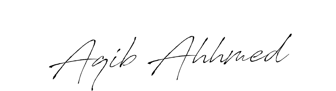 Make a beautiful signature design for name Aqib Ahhmed. With this signature (Antro_Vectra) style, you can create a handwritten signature for free. Aqib Ahhmed signature style 6 images and pictures png