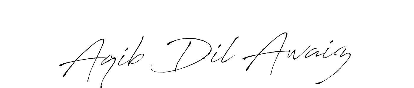 Create a beautiful signature design for name Aqib Dil Awaiz. With this signature (Antro_Vectra) fonts, you can make a handwritten signature for free. Aqib Dil Awaiz signature style 6 images and pictures png