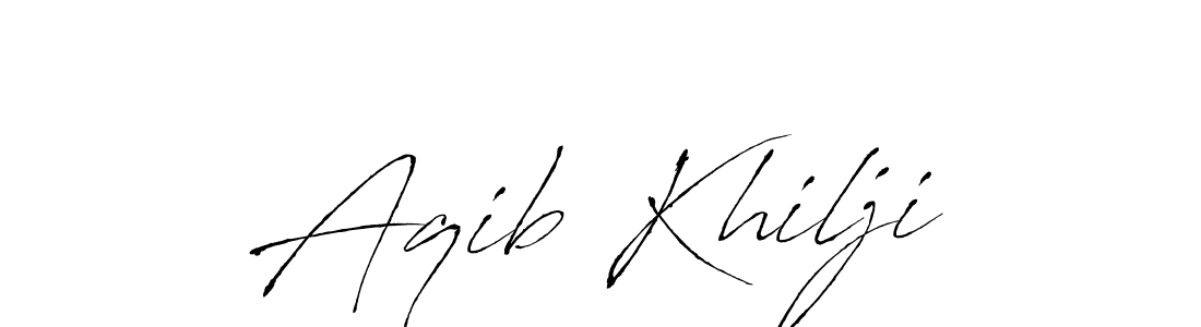 Antro_Vectra is a professional signature style that is perfect for those who want to add a touch of class to their signature. It is also a great choice for those who want to make their signature more unique. Get Aqib Khilji name to fancy signature for free. Aqib Khilji signature style 6 images and pictures png