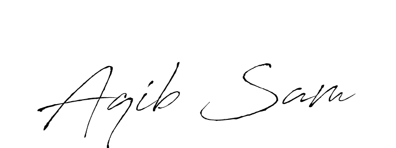 You should practise on your own different ways (Antro_Vectra) to write your name (Aqib Sam) in signature. don't let someone else do it for you. Aqib Sam signature style 6 images and pictures png