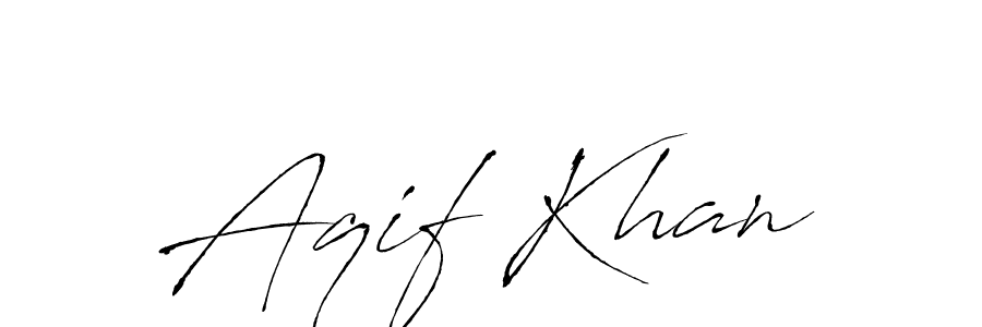 Create a beautiful signature design for name Aqif Khan. With this signature (Antro_Vectra) fonts, you can make a handwritten signature for free. Aqif Khan signature style 6 images and pictures png