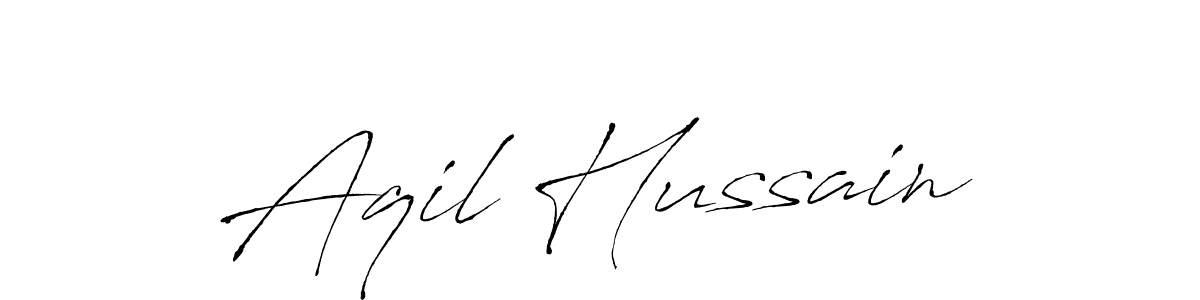 The best way (Antro_Vectra) to make a short signature is to pick only two or three words in your name. The name Aqil Hussain include a total of six letters. For converting this name. Aqil Hussain signature style 6 images and pictures png