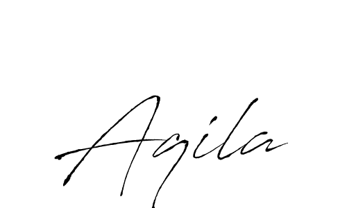 Design your own signature with our free online signature maker. With this signature software, you can create a handwritten (Antro_Vectra) signature for name Aqila. Aqila signature style 6 images and pictures png