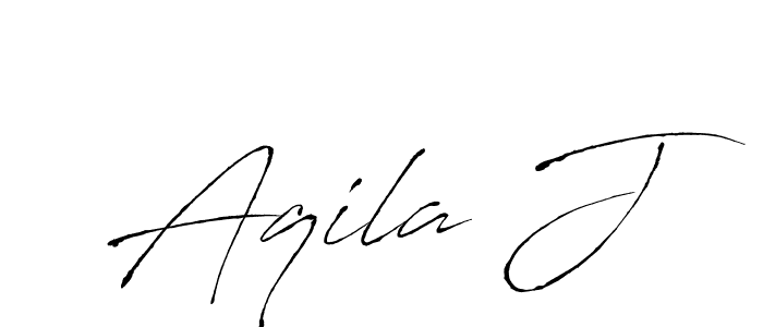 Design your own signature with our free online signature maker. With this signature software, you can create a handwritten (Antro_Vectra) signature for name Aqila J. Aqila J signature style 6 images and pictures png