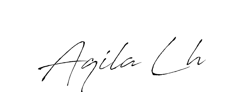 How to make Aqila Lh name signature. Use Antro_Vectra style for creating short signs online. This is the latest handwritten sign. Aqila Lh signature style 6 images and pictures png