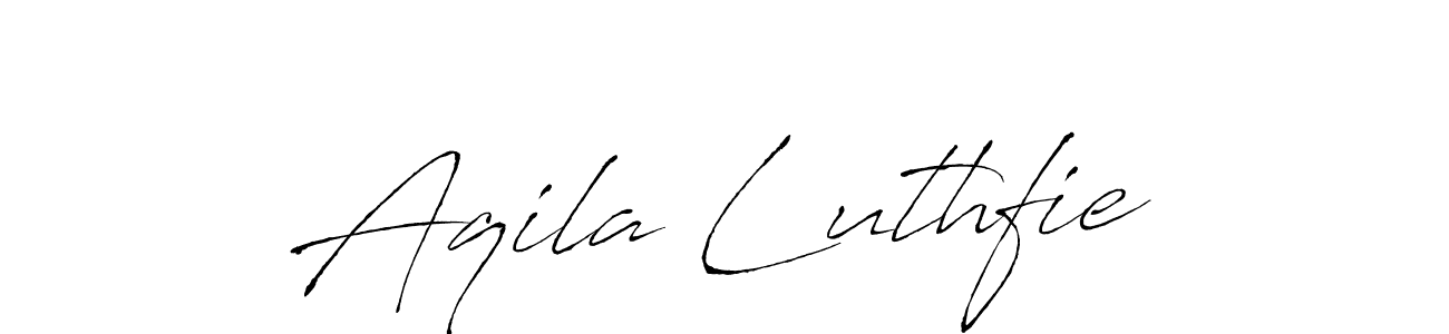How to make Aqila Luthfie signature? Antro_Vectra is a professional autograph style. Create handwritten signature for Aqila Luthfie name. Aqila Luthfie signature style 6 images and pictures png