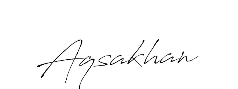 Create a beautiful signature design for name Aqsakhan. With this signature (Antro_Vectra) fonts, you can make a handwritten signature for free. Aqsakhan signature style 6 images and pictures png