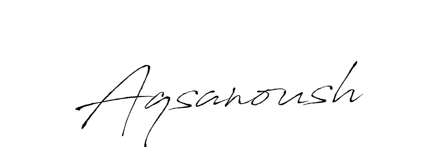 Design your own signature with our free online signature maker. With this signature software, you can create a handwritten (Antro_Vectra) signature for name Aqsanoush. Aqsanoush signature style 6 images and pictures png