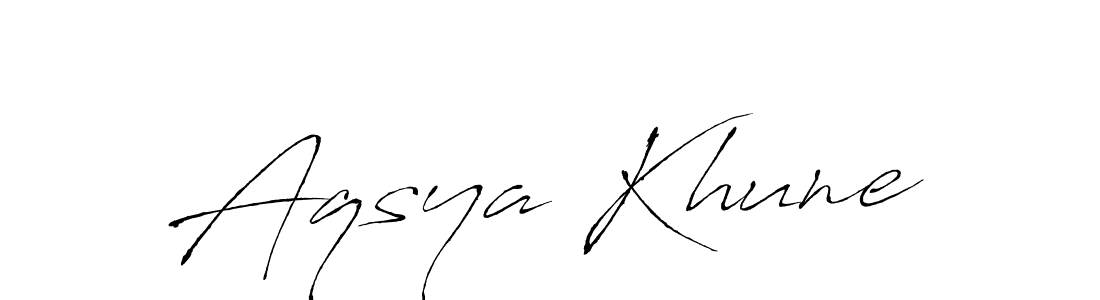 if you are searching for the best signature style for your name Aqsya Khune. so please give up your signature search. here we have designed multiple signature styles  using Antro_Vectra. Aqsya Khune signature style 6 images and pictures png