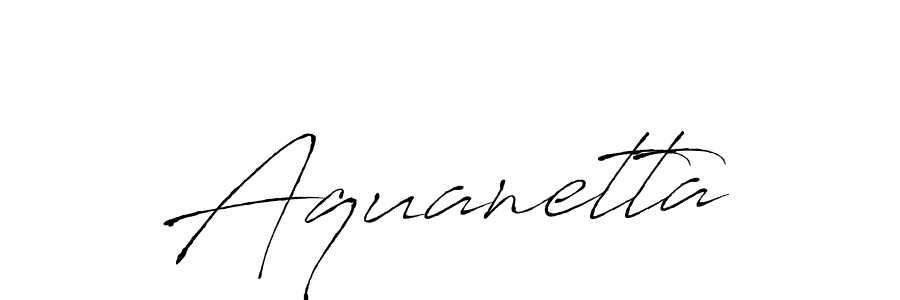 Aquanetta stylish signature style. Best Handwritten Sign (Antro_Vectra) for my name. Handwritten Signature Collection Ideas for my name Aquanetta. Aquanetta signature style 6 images and pictures png