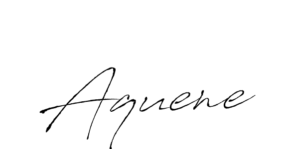 Use a signature maker to create a handwritten signature online. With this signature software, you can design (Antro_Vectra) your own signature for name Aquene. Aquene signature style 6 images and pictures png