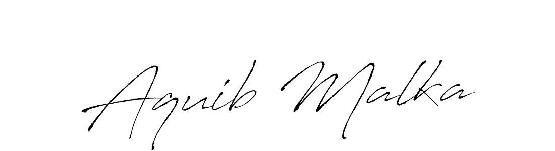 Design your own signature with our free online signature maker. With this signature software, you can create a handwritten (Antro_Vectra) signature for name Aquib Malka. Aquib Malka signature style 6 images and pictures png