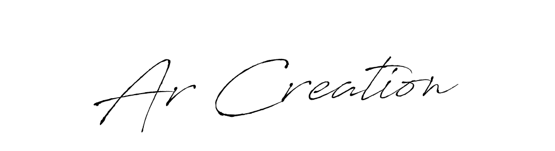 Use a signature maker to create a handwritten signature online. With this signature software, you can design (Antro_Vectra) your own signature for name Ar Creation. Ar Creation signature style 6 images and pictures png