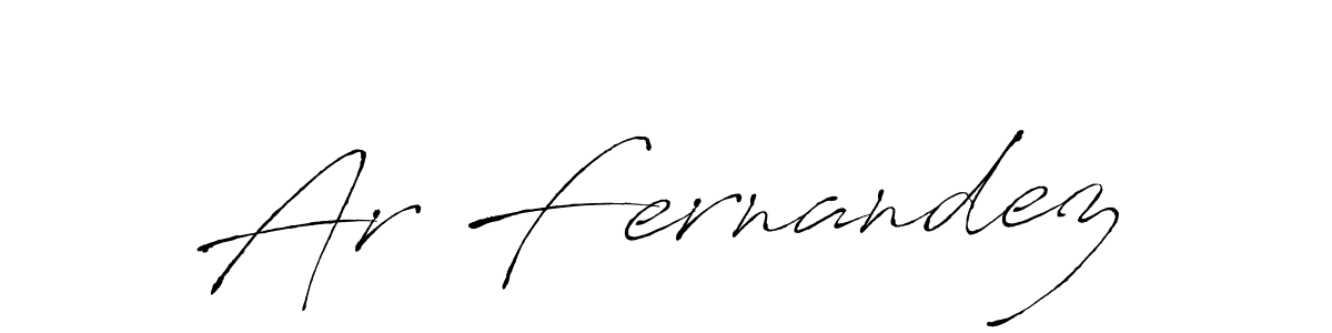Make a beautiful signature design for name Ar Fernandez. With this signature (Antro_Vectra) style, you can create a handwritten signature for free. Ar Fernandez signature style 6 images and pictures png