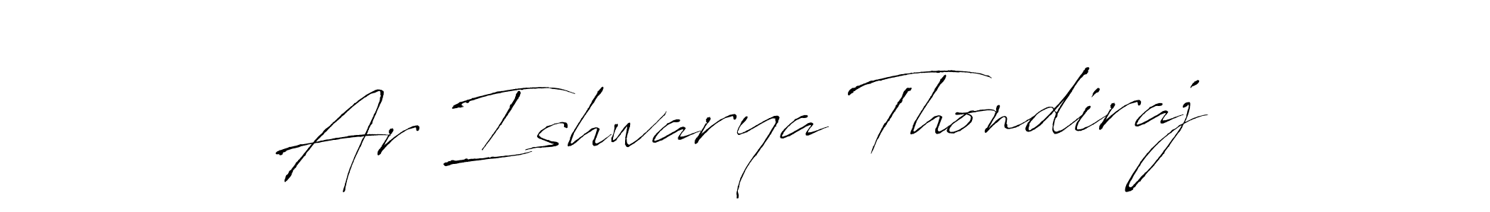 Create a beautiful signature design for name Ar Ishwarya Thondiraj. With this signature (Antro_Vectra) fonts, you can make a handwritten signature for free. Ar Ishwarya Thondiraj signature style 6 images and pictures png