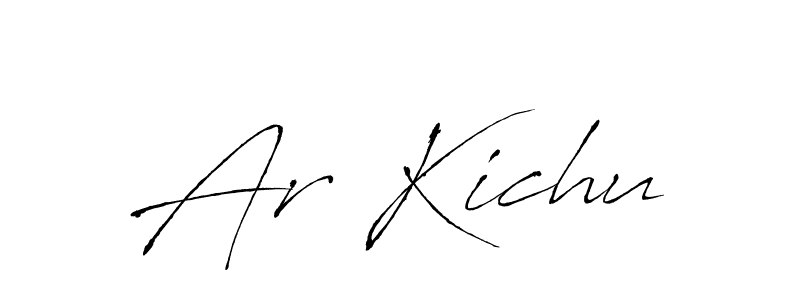 Use a signature maker to create a handwritten signature online. With this signature software, you can design (Antro_Vectra) your own signature for name Ar Kichu. Ar Kichu signature style 6 images and pictures png