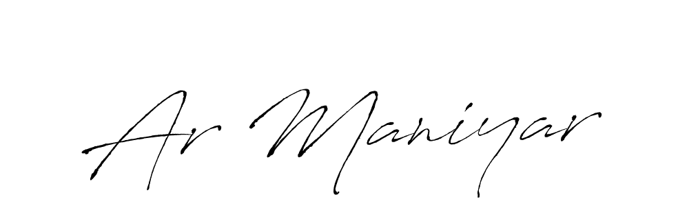 How to make Ar Maniyar signature? Antro_Vectra is a professional autograph style. Create handwritten signature for Ar Maniyar name. Ar Maniyar signature style 6 images and pictures png