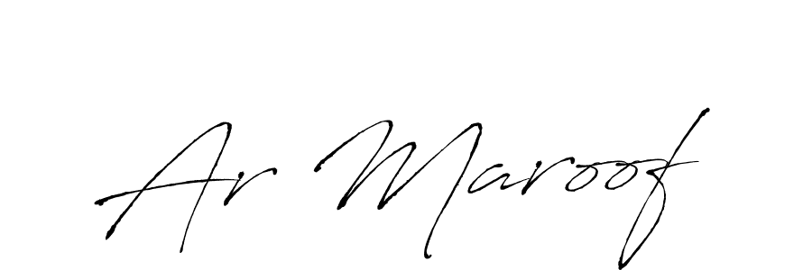 How to make Ar Maroof signature? Antro_Vectra is a professional autograph style. Create handwritten signature for Ar Maroof name. Ar Maroof signature style 6 images and pictures png