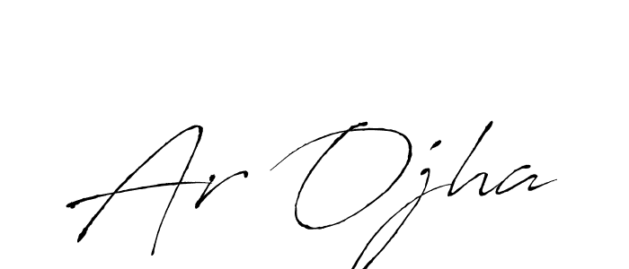 Create a beautiful signature design for name Ar Ojha. With this signature (Antro_Vectra) fonts, you can make a handwritten signature for free. Ar Ojha signature style 6 images and pictures png