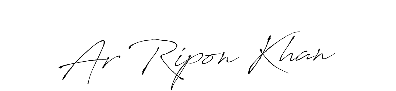 Similarly Antro_Vectra is the best handwritten signature design. Signature creator online .You can use it as an online autograph creator for name Ar Ripon Khan. Ar Ripon Khan signature style 6 images and pictures png