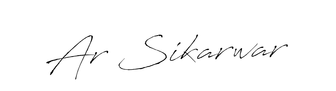 Also You can easily find your signature by using the search form. We will create Ar Sikarwar name handwritten signature images for you free of cost using Antro_Vectra sign style. Ar Sikarwar signature style 6 images and pictures png