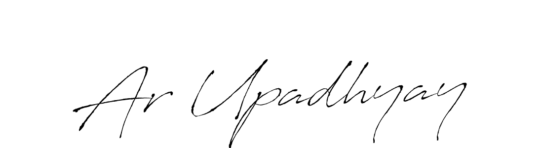 The best way (Antro_Vectra) to make a short signature is to pick only two or three words in your name. The name Ar Upadhyay include a total of six letters. For converting this name. Ar Upadhyay signature style 6 images and pictures png