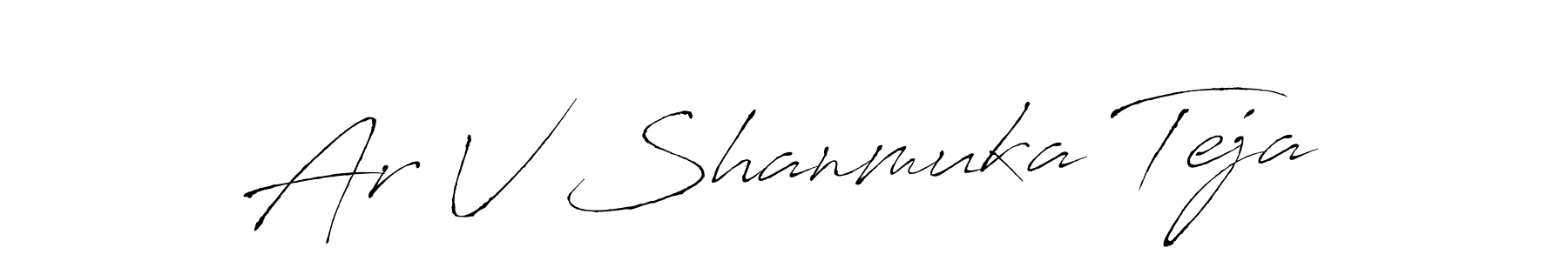 Design your own signature with our free online signature maker. With this signature software, you can create a handwritten (Antro_Vectra) signature for name Ar V Shanmuka Teja. Ar V Shanmuka Teja signature style 6 images and pictures png