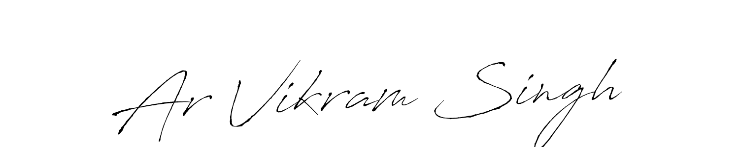 How to make Ar Vikram Singh name signature. Use Antro_Vectra style for creating short signs online. This is the latest handwritten sign. Ar Vikram Singh signature style 6 images and pictures png