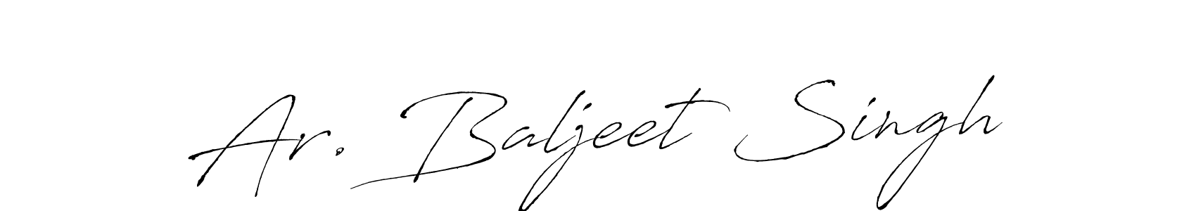 How to make Ar. Baljeet Singh name signature. Use Antro_Vectra style for creating short signs online. This is the latest handwritten sign. Ar. Baljeet Singh signature style 6 images and pictures png