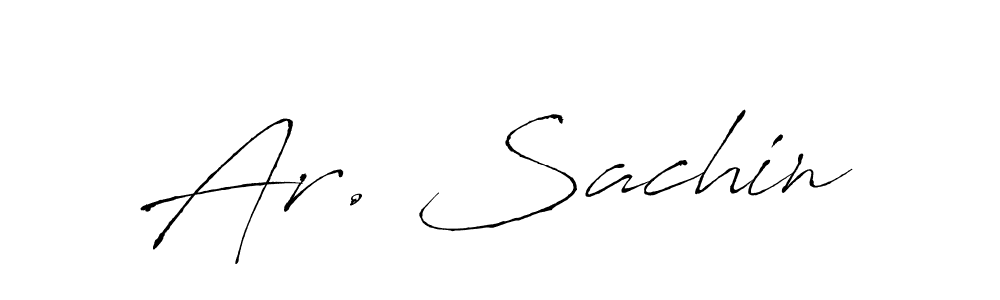 How to make Ar. Sachin signature? Antro_Vectra is a professional autograph style. Create handwritten signature for Ar. Sachin name. Ar. Sachin signature style 6 images and pictures png