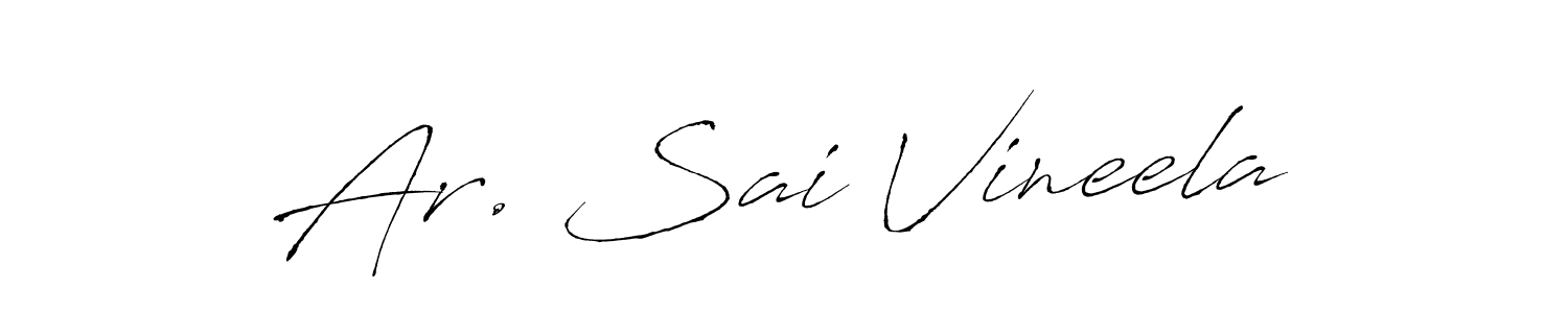 Use a signature maker to create a handwritten signature online. With this signature software, you can design (Antro_Vectra) your own signature for name Ar. Sai Vineela. Ar. Sai Vineela signature style 6 images and pictures png