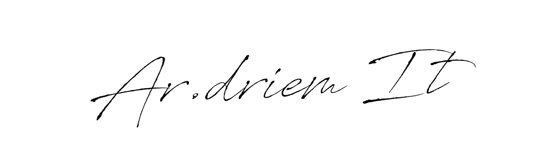 Make a beautiful signature design for name Ar.driem It. With this signature (Antro_Vectra) style, you can create a handwritten signature for free. Ar.driem It signature style 6 images and pictures png