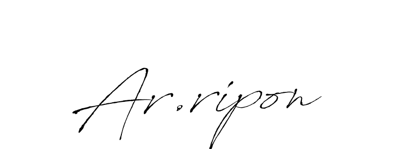 Create a beautiful signature design for name Ar.ripon. With this signature (Antro_Vectra) fonts, you can make a handwritten signature for free. Ar.ripon signature style 6 images and pictures png