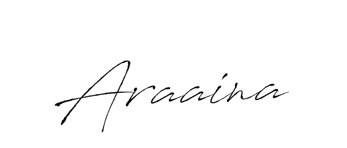 Design your own signature with our free online signature maker. With this signature software, you can create a handwritten (Antro_Vectra) signature for name Araaina. Araaina signature style 6 images and pictures png