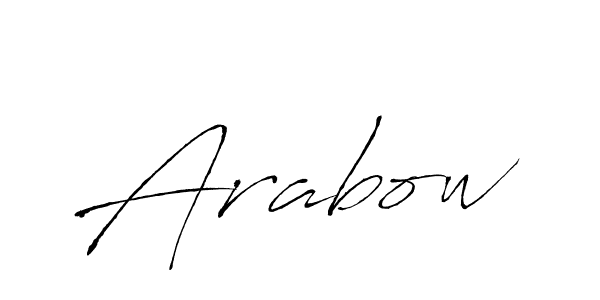 The best way (Antro_Vectra) to make a short signature is to pick only two or three words in your name. The name Arabow include a total of six letters. For converting this name. Arabow signature style 6 images and pictures png