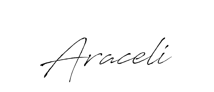 Create a beautiful signature design for name Araceli. With this signature (Antro_Vectra) fonts, you can make a handwritten signature for free. Araceli signature style 6 images and pictures png