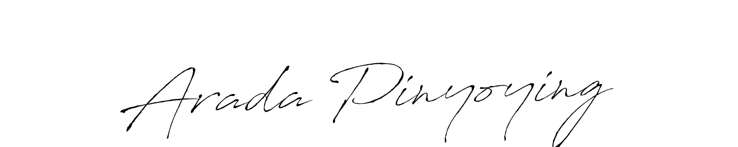 How to make Arada Pinyoying name signature. Use Antro_Vectra style for creating short signs online. This is the latest handwritten sign. Arada Pinyoying signature style 6 images and pictures png