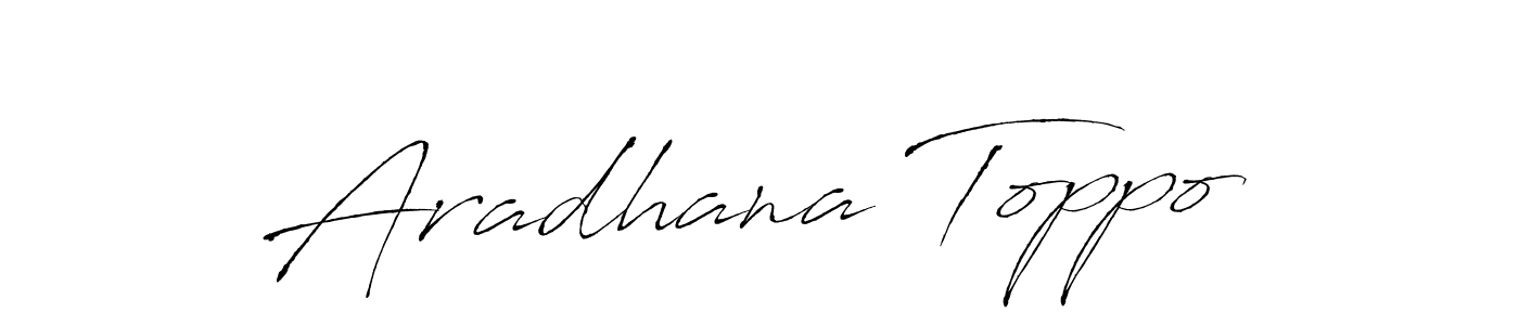 Design your own signature with our free online signature maker. With this signature software, you can create a handwritten (Antro_Vectra) signature for name Aradhana Toppo. Aradhana Toppo signature style 6 images and pictures png