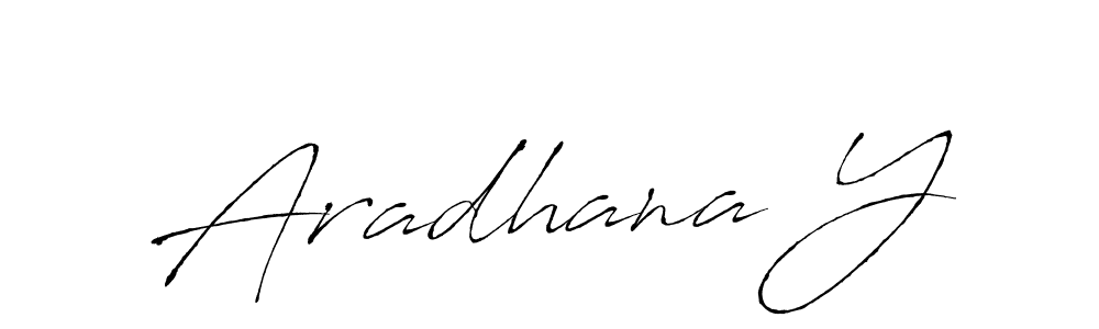 Use a signature maker to create a handwritten signature online. With this signature software, you can design (Antro_Vectra) your own signature for name Aradhana Y. Aradhana Y signature style 6 images and pictures png